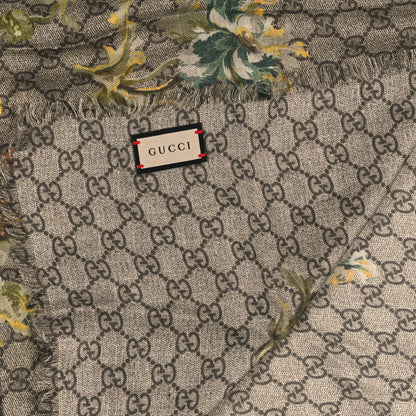 Gucci Silk Monogram Dusty Carnation Shawl Beige 2 of 3