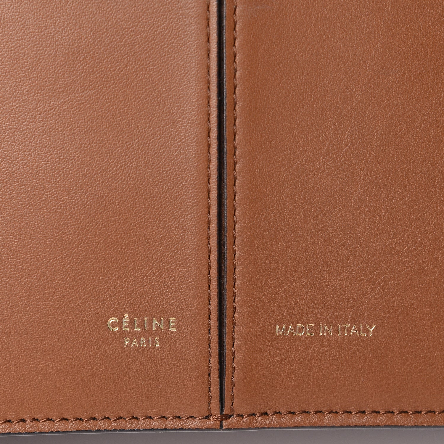 Celine Smooth Calfskin Suede Small Tri-Fold Bag Havana 7 of 10