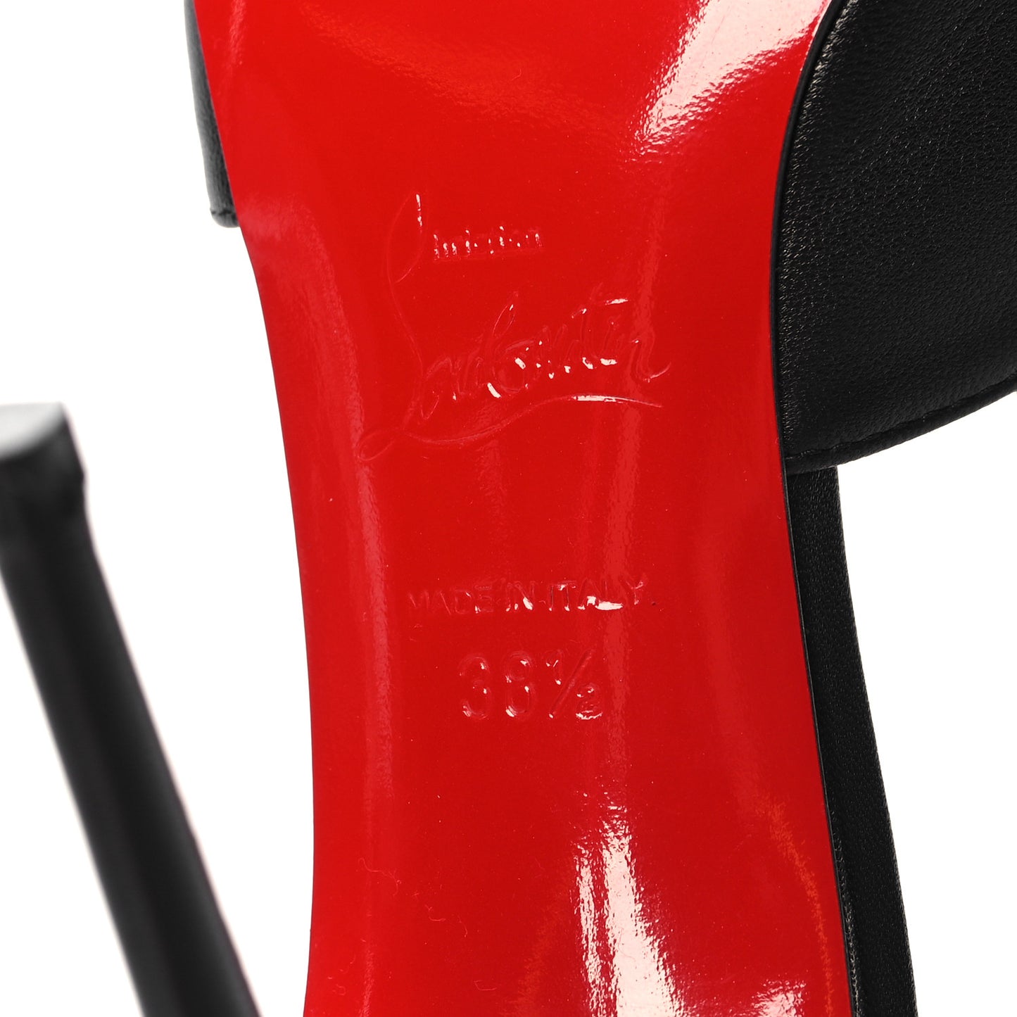 Kid PVC Spike Cross 100 Pumps 38.5 Black Silver