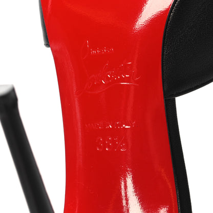Christian Louboutin Kid PVC Spike Cross 100 Pumps 38.5 Black Silver 7 of 9