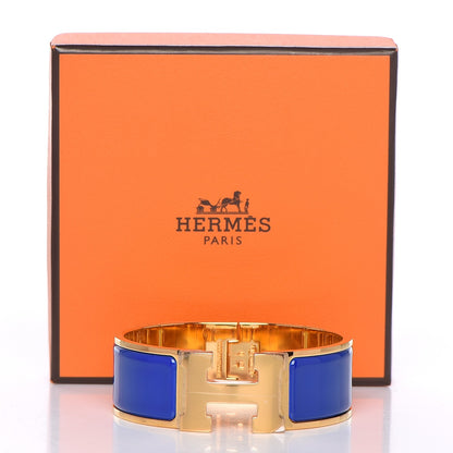 Hermes Enamel Wide Clic Clac H Bracelet PM Bleu Royal 5 of 5
