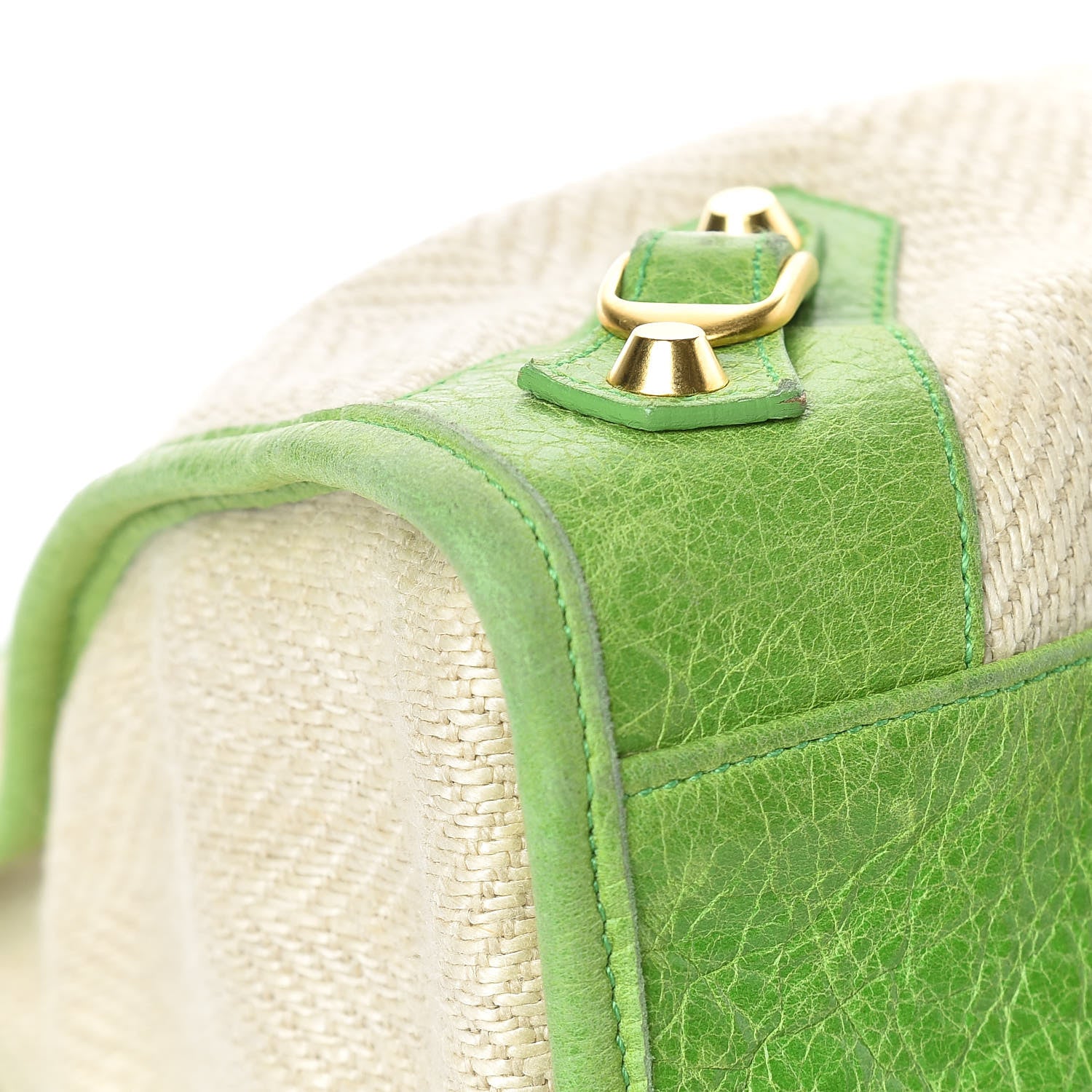 Balenciaga Agneau Linen Classic Hardware City Green 14 of 17