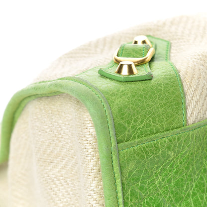 Balenciaga Agneau Linen Classic Hardware City Green 14 of 17