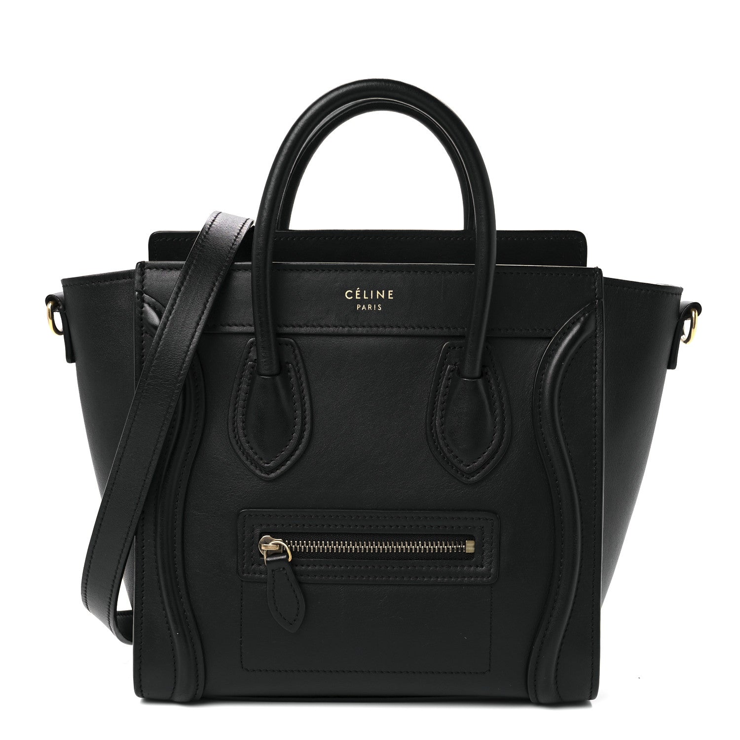 Celine Smooth Calfskin Nano Luggage Black 1 of 11