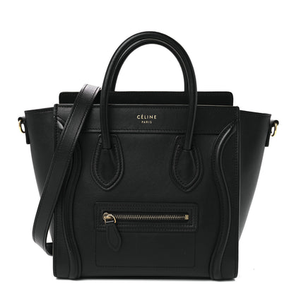 Celine Smooth Calfskin Nano Luggage Black 1 of 11
