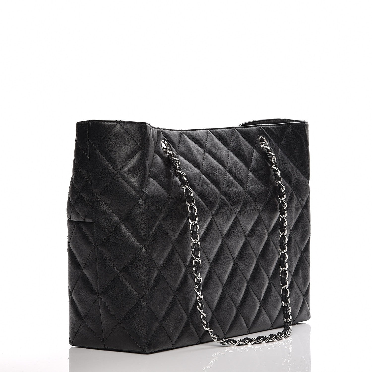 Chanel Calfskin Quilted Large In The Business Tote Black 3 of 7