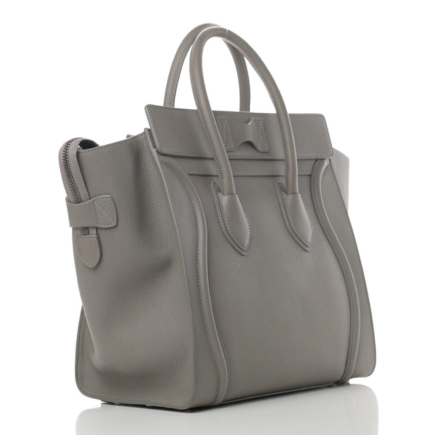 Drummed Calfskin Mini Luggage Souris