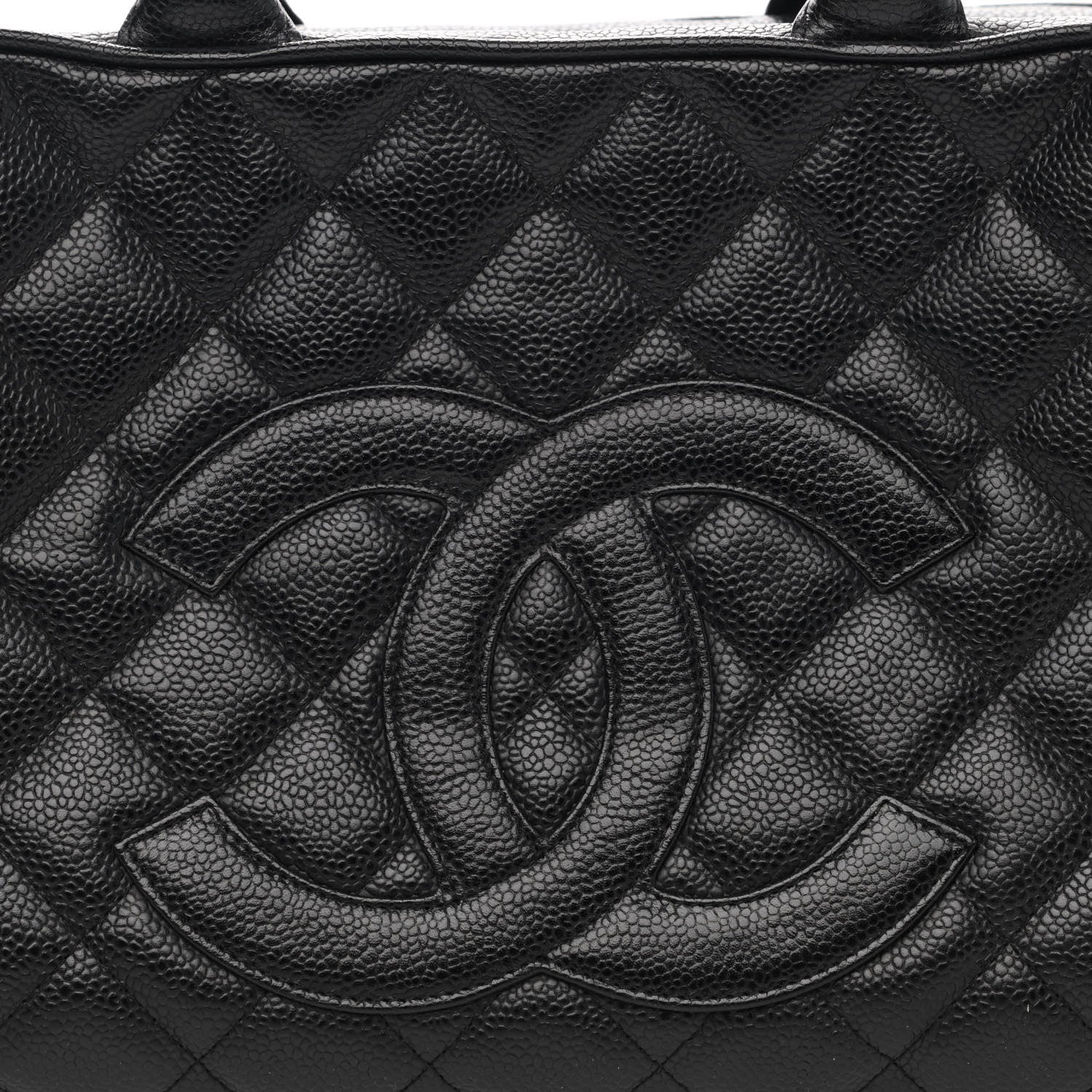 Chanel Caviar Quilted Large Bowler Black 8 of 14