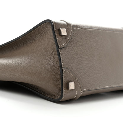 Celine Drummed Calfskin Micro Luggage Souris 9 of 12