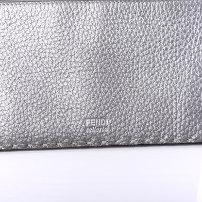 Fendi Cuoio Romano Lux Selleria Flat Clutch Argento 8 of 11