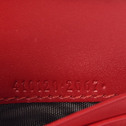 Gucci Guccissima Card Case Wallet Red 7 of 7