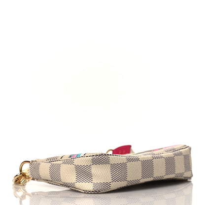 Louis Vuitton Damier Azur 2021 Christmas Animation Hollywood Mini Pochette Accessories Fuchsia 4 of 11