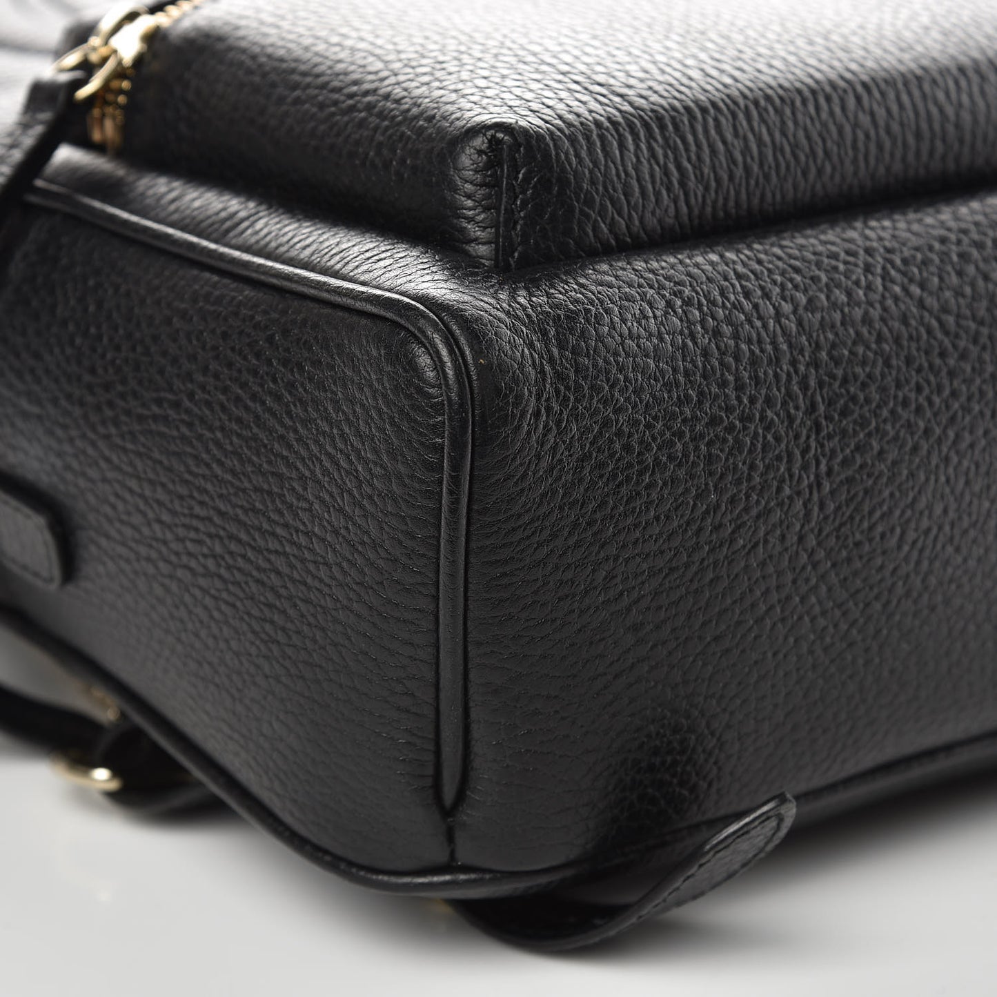 Pebbled Calfskin Soho Chain Backpack Black