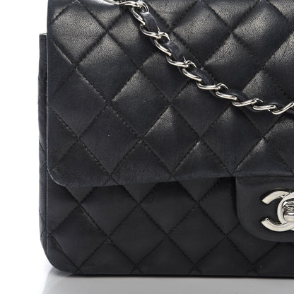 Chanel Lambskin Quilted Medium Double Flap Black 12 of 13