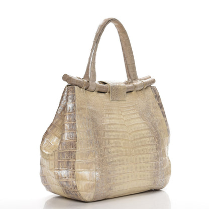 Nancy Gonzalez Crocodile Tote Silver 3 of 12