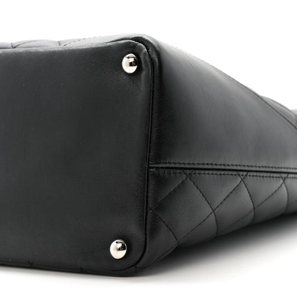 Chanel Calfskin Quilted Medium Cambon Tote Black White 10 of 15