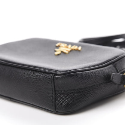 Prada Saffiano Lux Small Camera Crossbody Bag Black 7 of 9