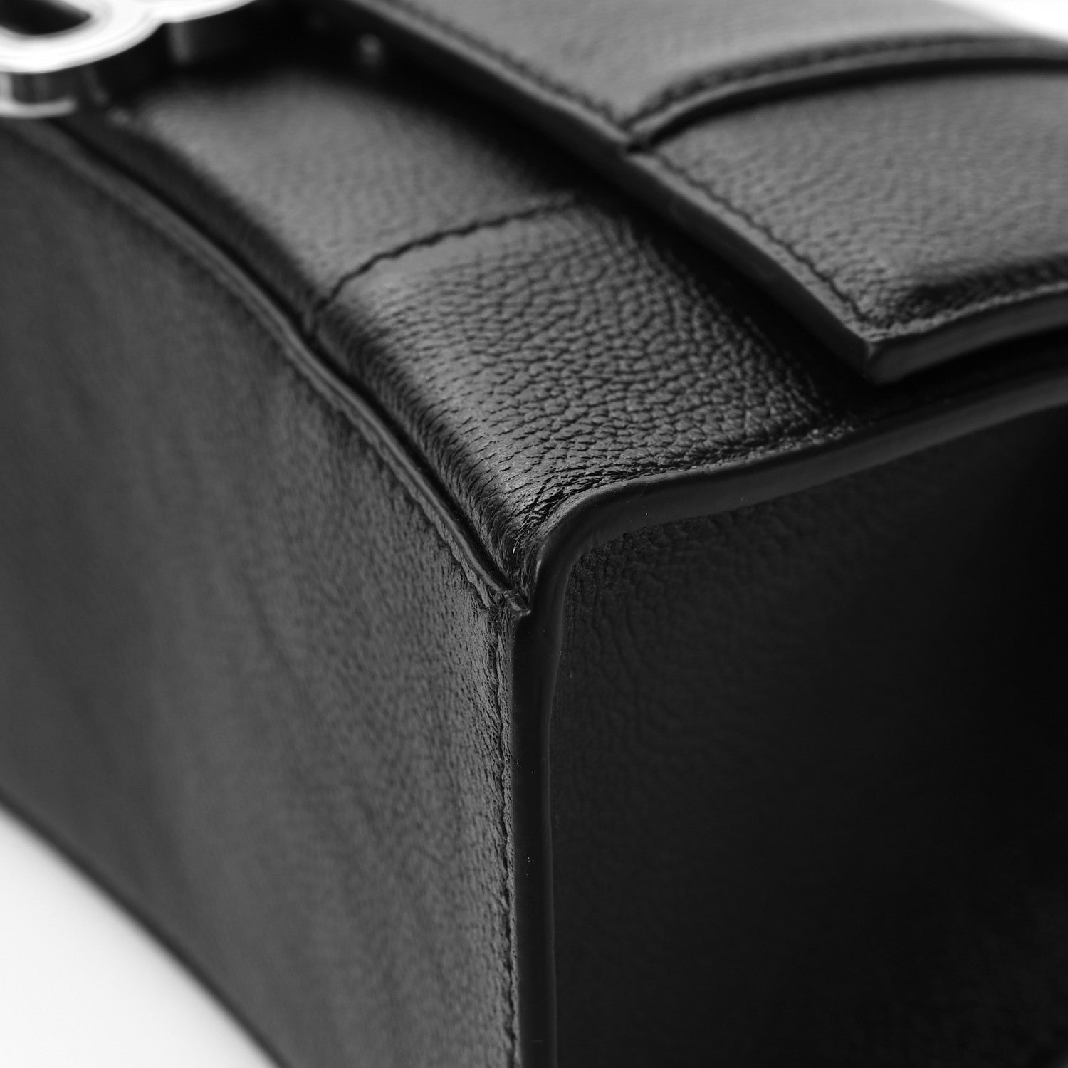 Balenciaga Grained Calfskin Small Hourglass Top Handle Bag Black 9 of 12