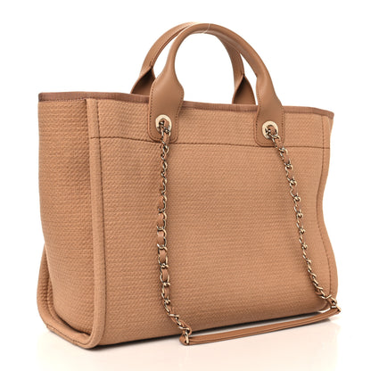 Chanel Mixed Fibers Small Deauville Tote Camel 4 of 12