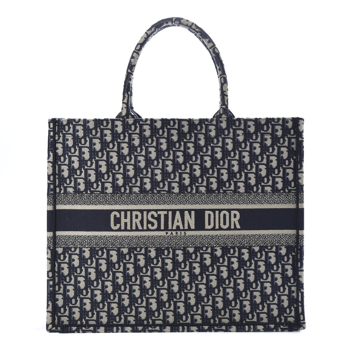 Oblique Book Tote Blue Multicolor