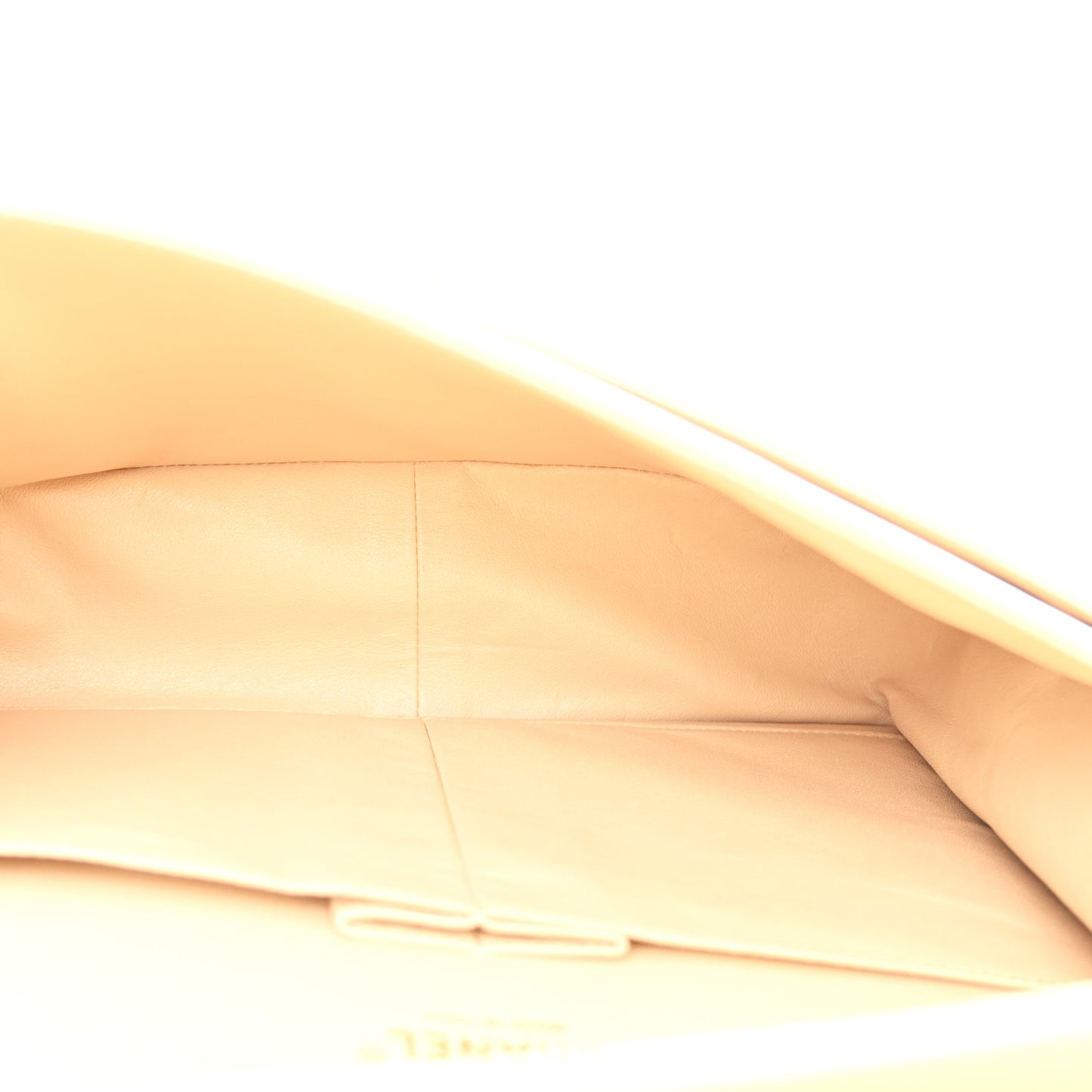 Caviar Quilted Jumbo Double Flap Beige