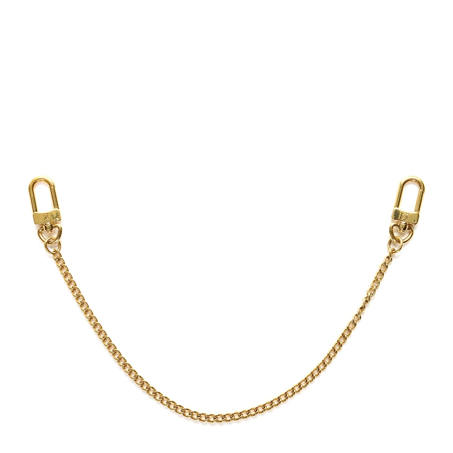 Louis Vuitton Metal Pochette Extender Key Ring Chain Gold 1 of 3