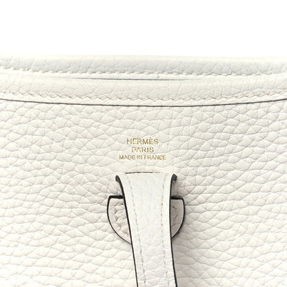 Hermes Taurillon Clemence Amazone Evelyne TPM New White 7 of 13
