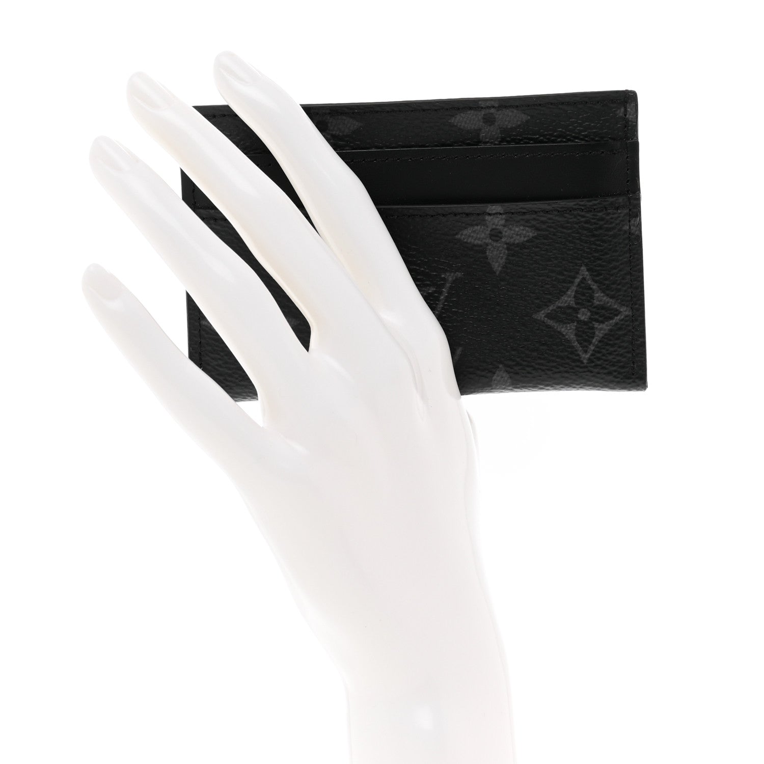 Louis Vuitton Monogram Eclipse Porte-Cartes Double Card Holder 2 of 8