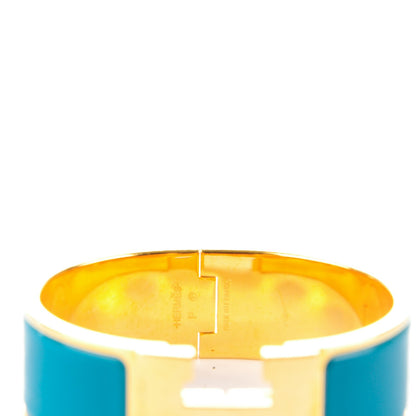 Hermes Enamel Wide Clic Clac H Bracelet PM Bleu Indien 3 of 5