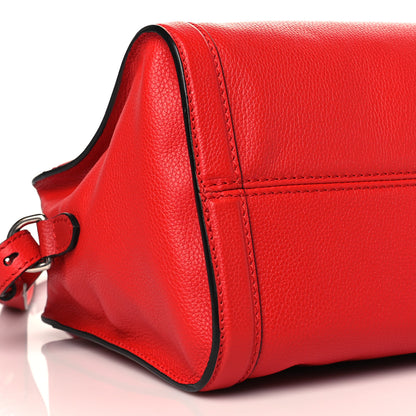 Alexander McQueen Pebbled Calfskin Small Skull Padlock Zip Around Tote Red 9 of 10