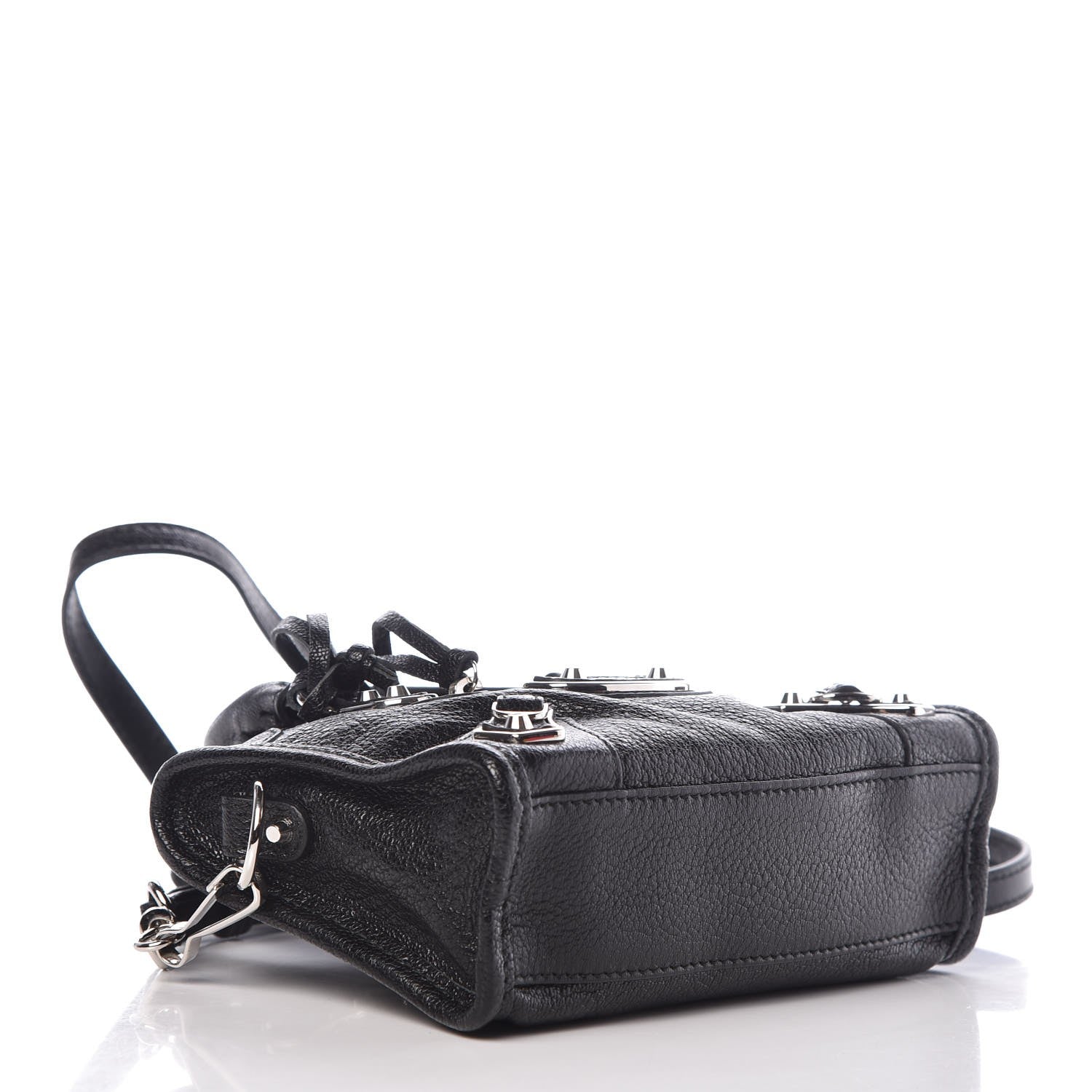Balenciaga Chevre Silver Metallic Edge Hardware Nano City Black 4 of 7