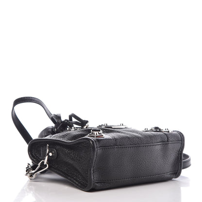 Balenciaga Chevre Silver Metallic Edge Hardware Nano City Black 4 of 7