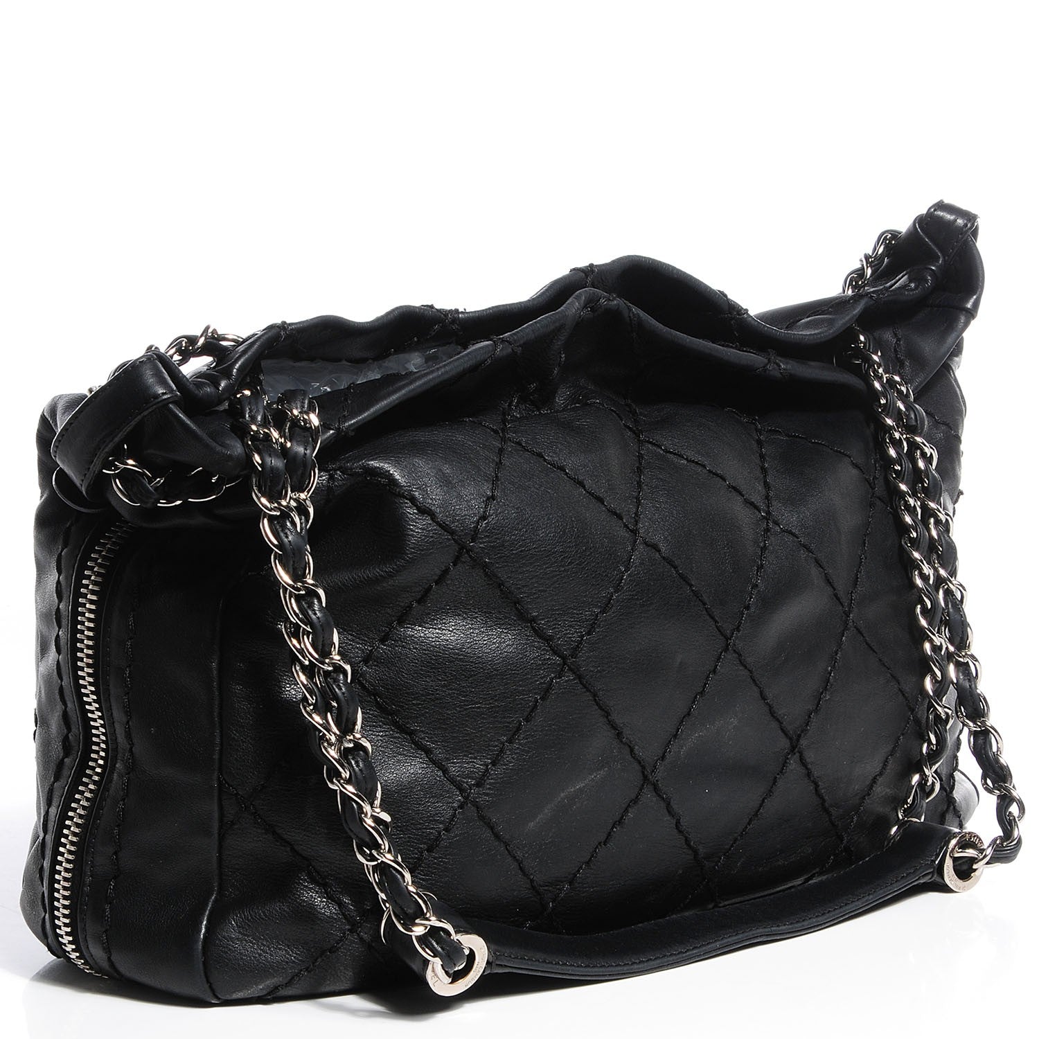 Chanel Lambskin Expandable Tote Black 3 of 7