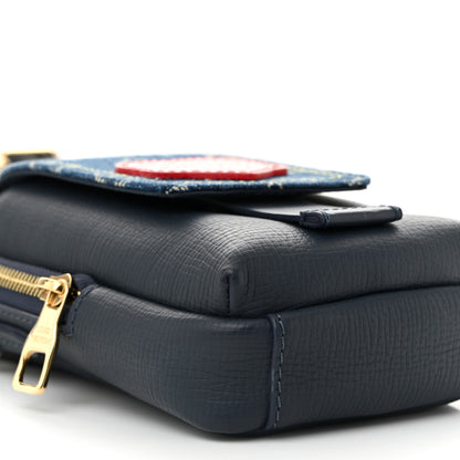 Louis Vuitton X NIGO Denim Monogram Flat Double Phone Pouch 8 of 10