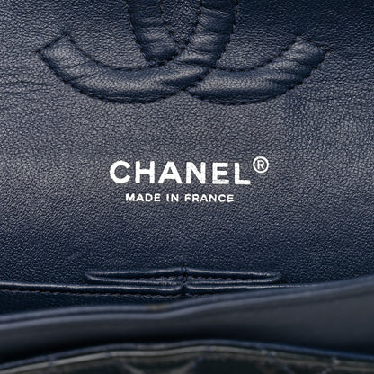 Chanel Patent Quilted Medium Double Flap Navy 6 of 14