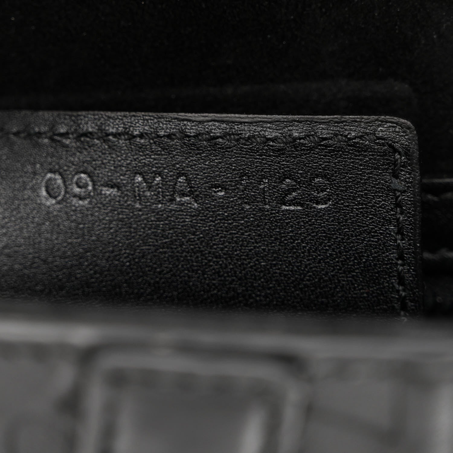 Christian Dior Calfskin Embossed Oblique Saddle Bag Black 6 of 9