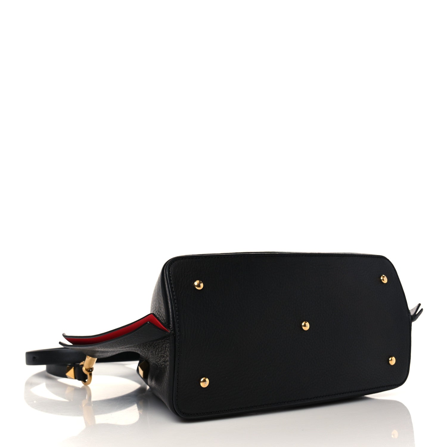 Valentino Garavani Grainy Calfskin Small VLogo Escape Shopper Black 4 of 6