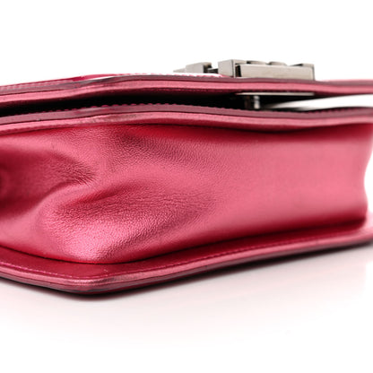 Chanel Metallic Patent Calfskin Quilted Mini Boy Flap Pink 9 of 12