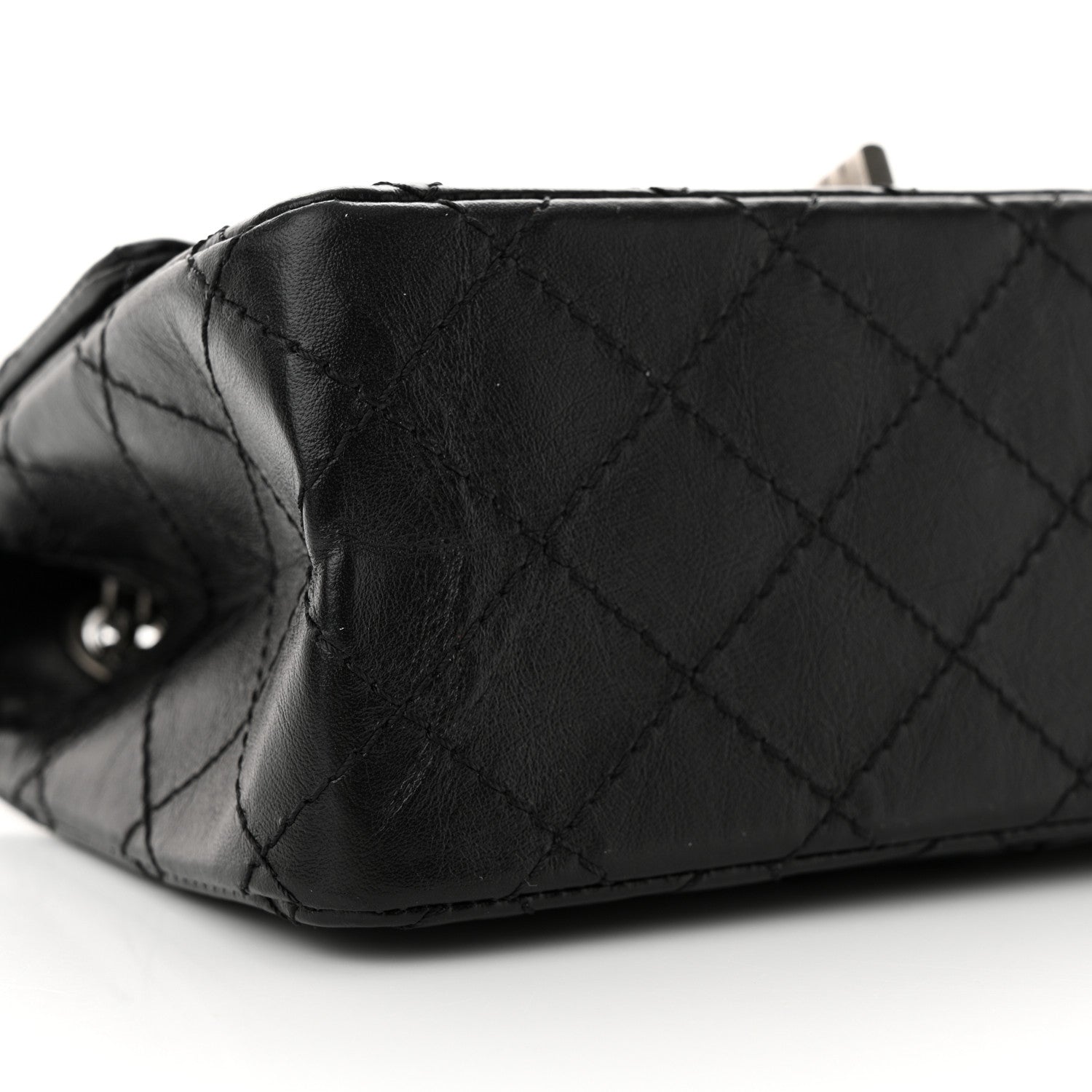 Chanel Aged Calfskin Quilted 2.55 Reissue Mini Flap Black 9 of 11