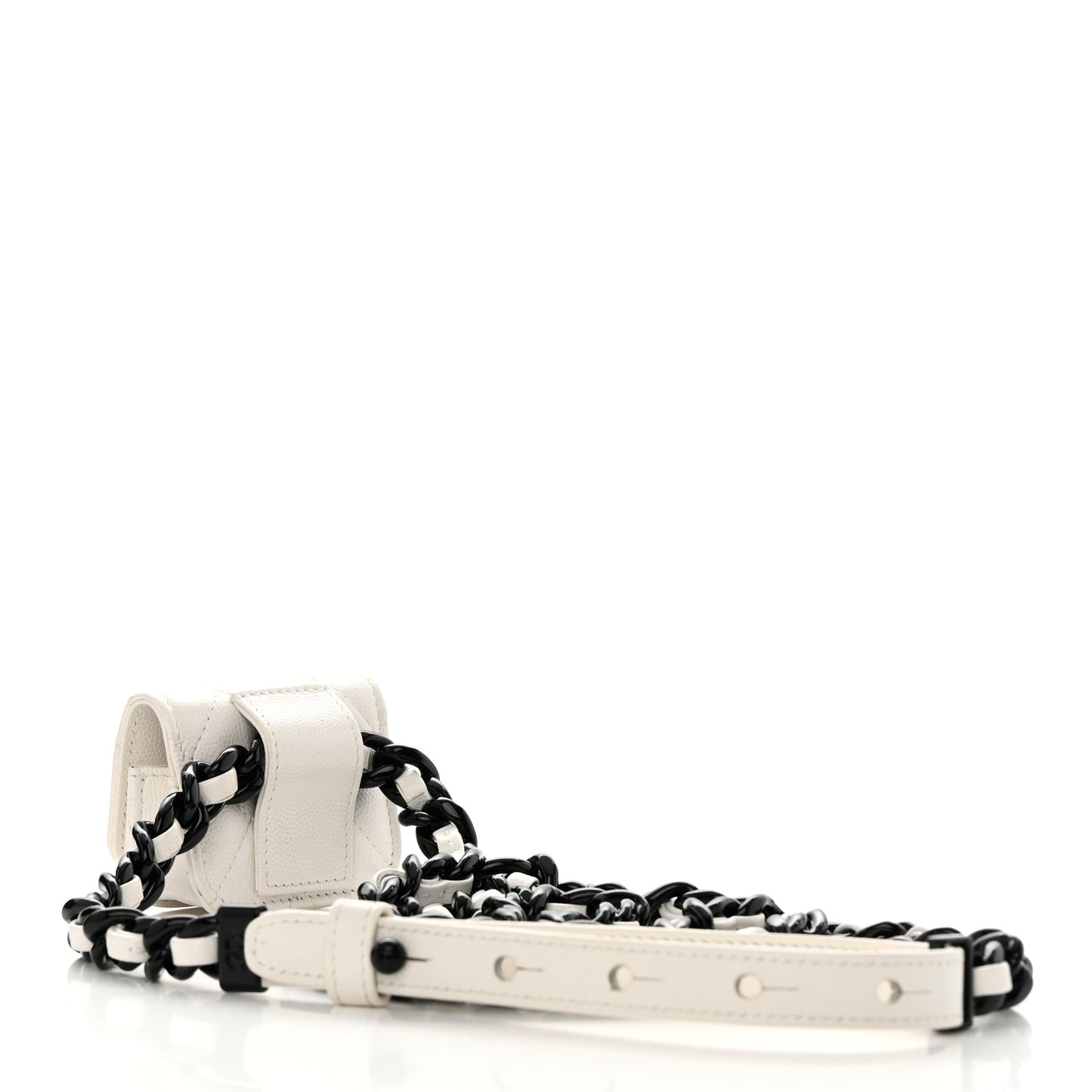 Caviar Quilted Airpods Pro Holder Belt White