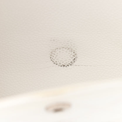 Chanel Caviar Quilted Jumbo Double Flap White 9 of 12