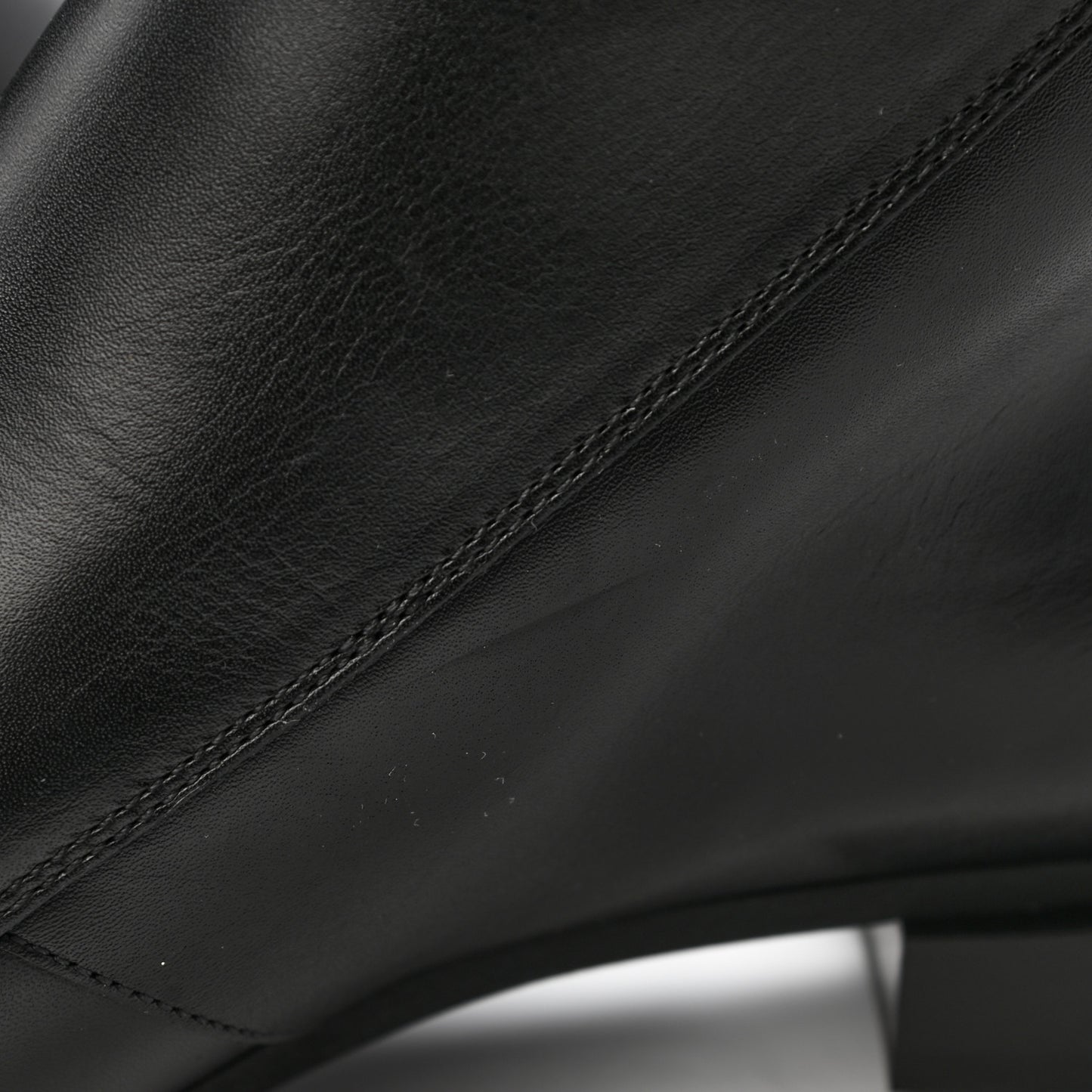 Calfskin Jumble Flat Ankle Boots 41 Black