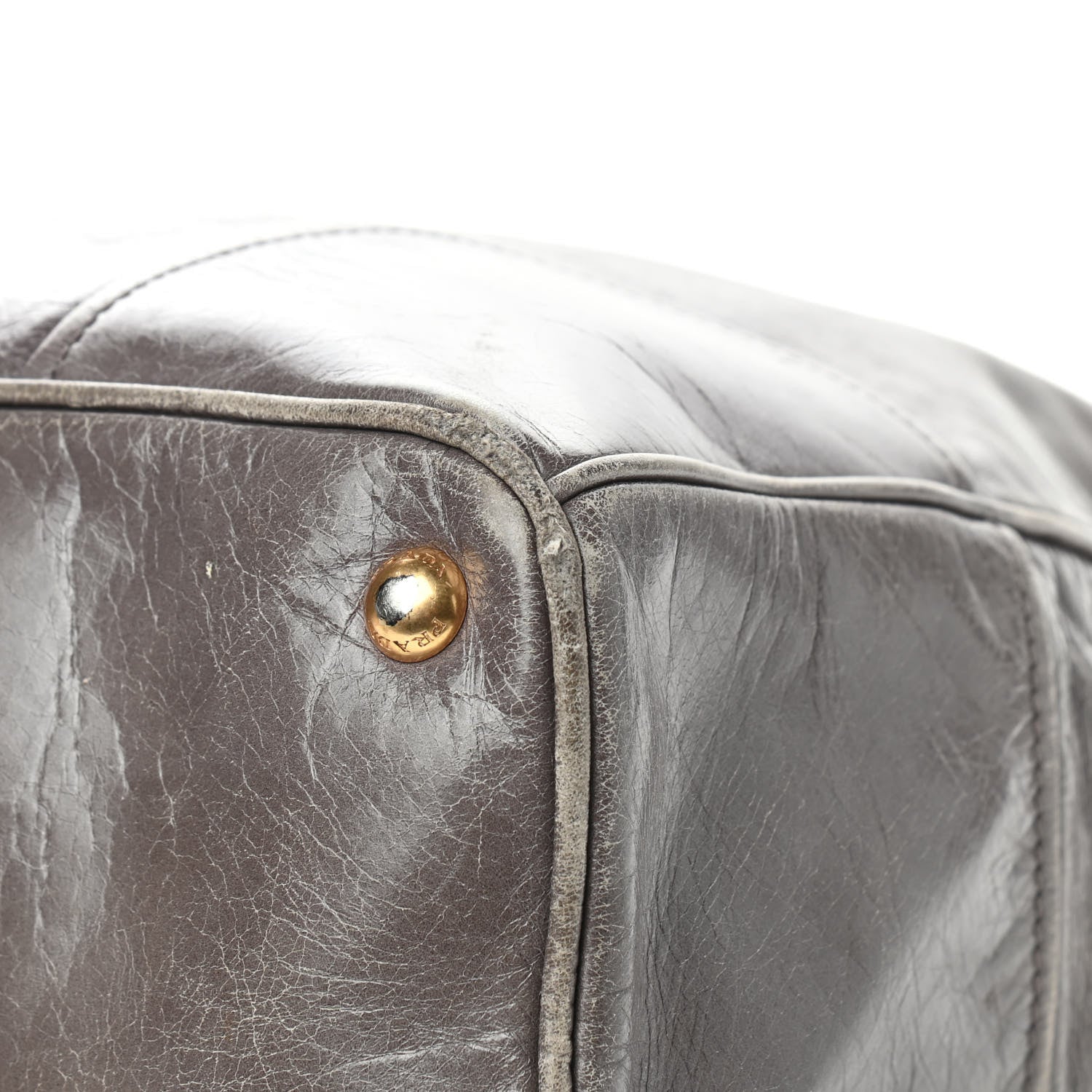 Prada Vitello Shine Top Handle Bag Fumo 5 of 25