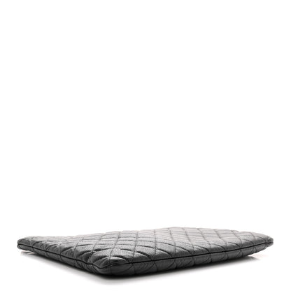 Chanel Caviar Quilted Large Cosmetic Case Black 4 of 9