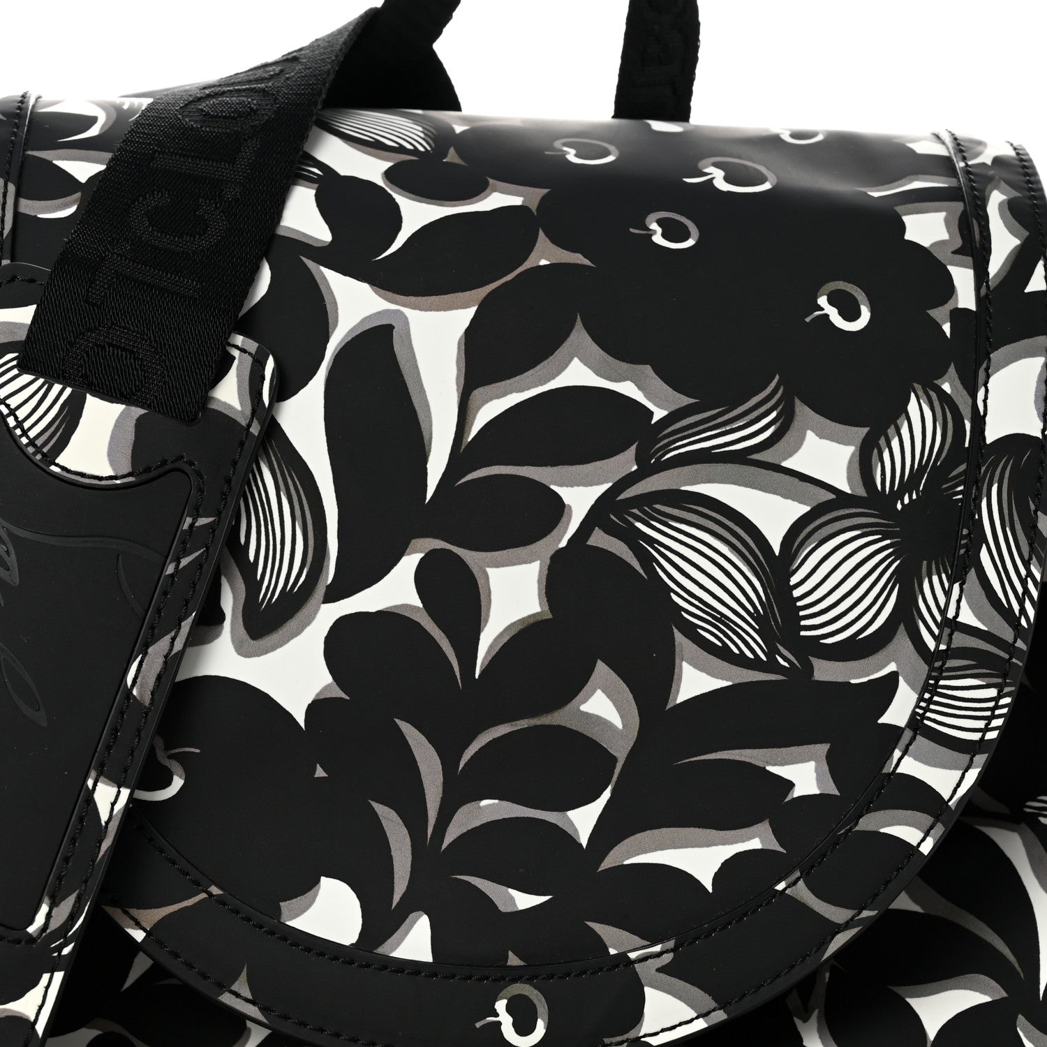 Christian Louboutin Gommato Calfskin Petunia Explorafunk Backpack Black White 7 of 10