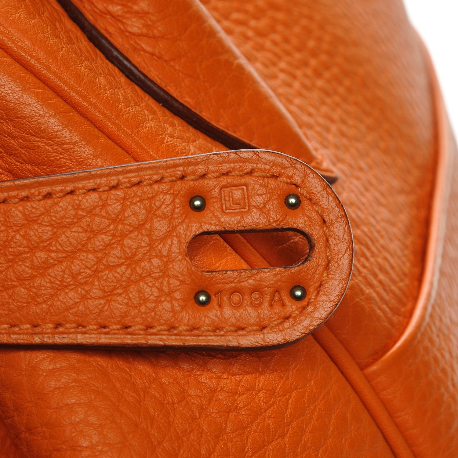Hermes Taurillon Clemence Lindy 34 Orange 7 of 8