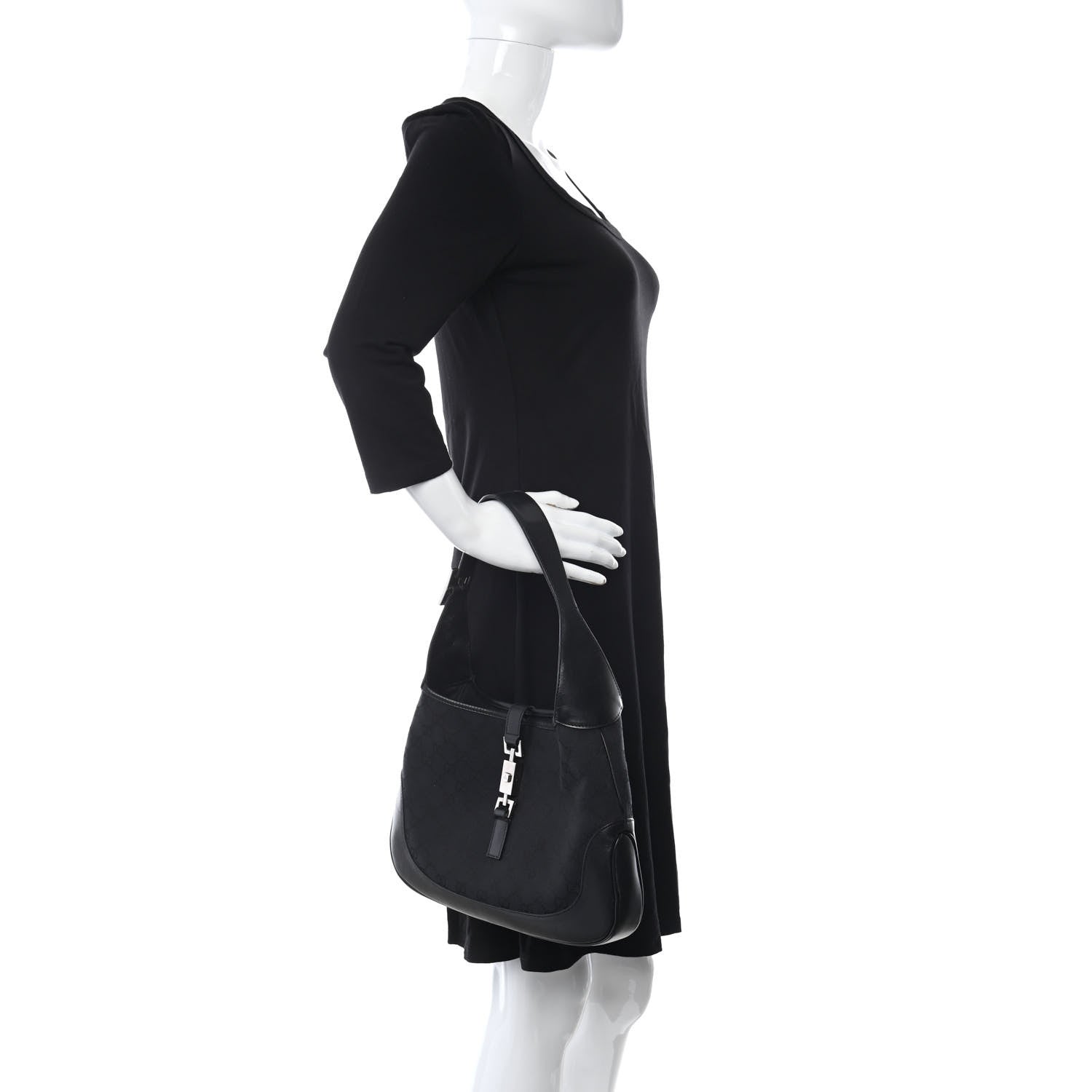 Gucci Monogram Jackie O Hobo Black 2 of 15