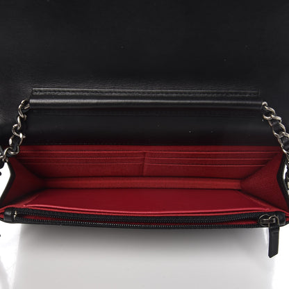 Chanel Aged Calfskin Quilted Gabrielle Wallet On Chain WOC Beige Black 5 of 9