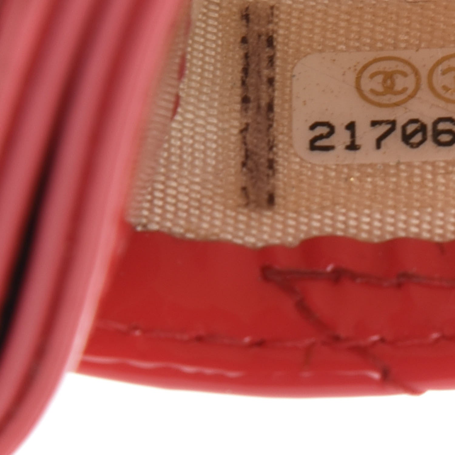 Chanel Patent Quilted Card Holder Red 9 of 9