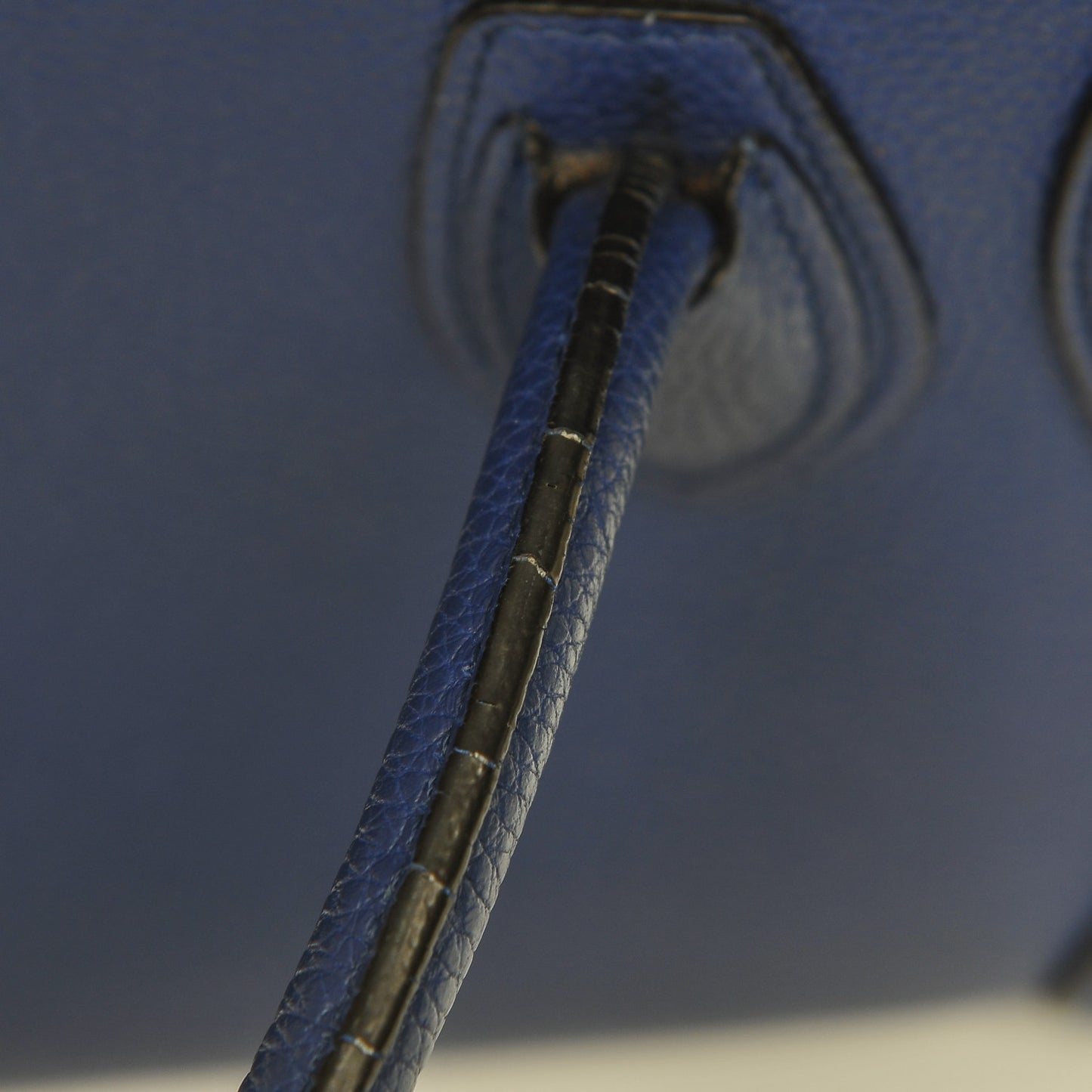 Drummed Calfskin Nano Luggage Indigo